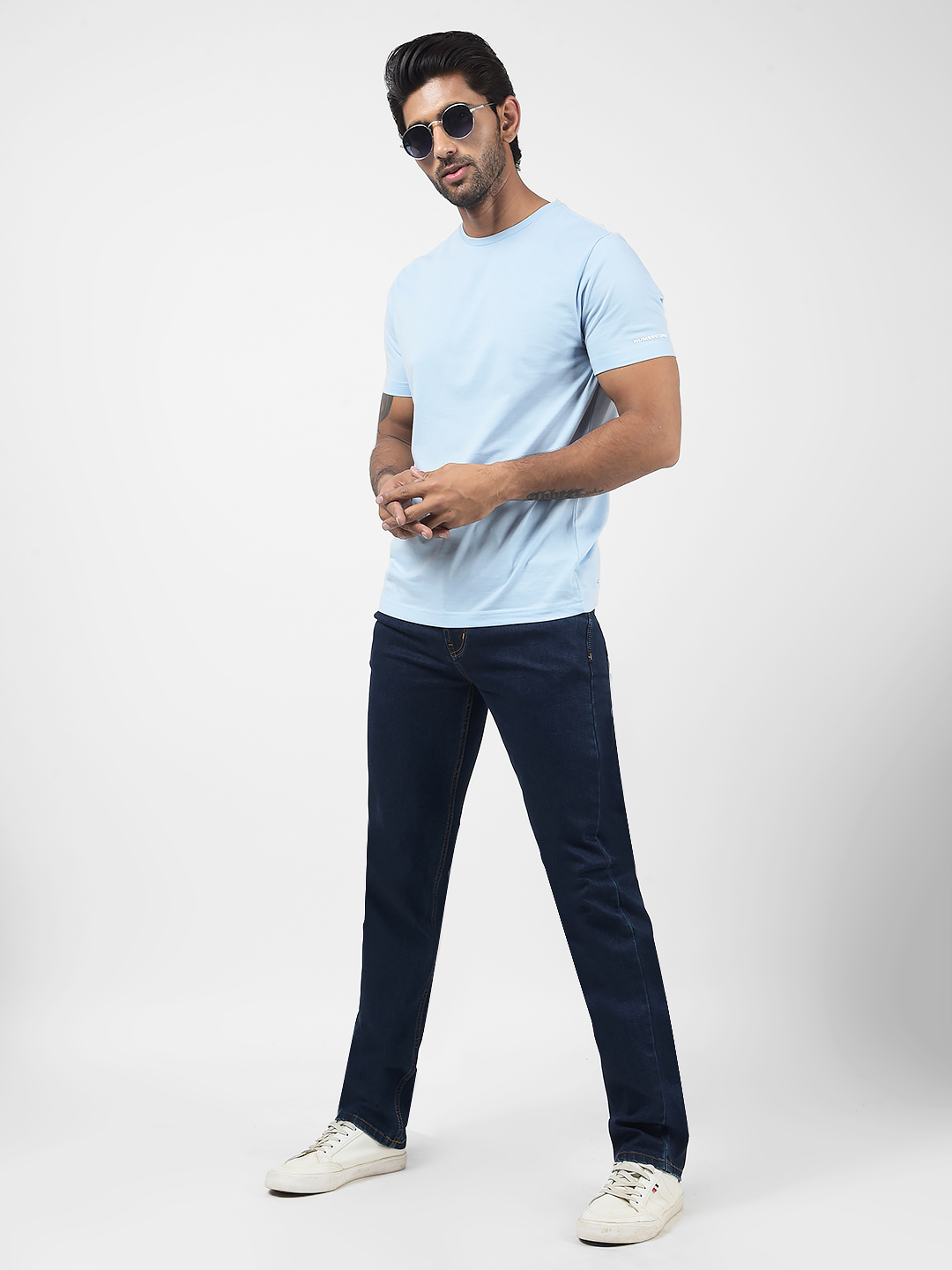 Numero Uno Men Solid Dark Blue Jeans